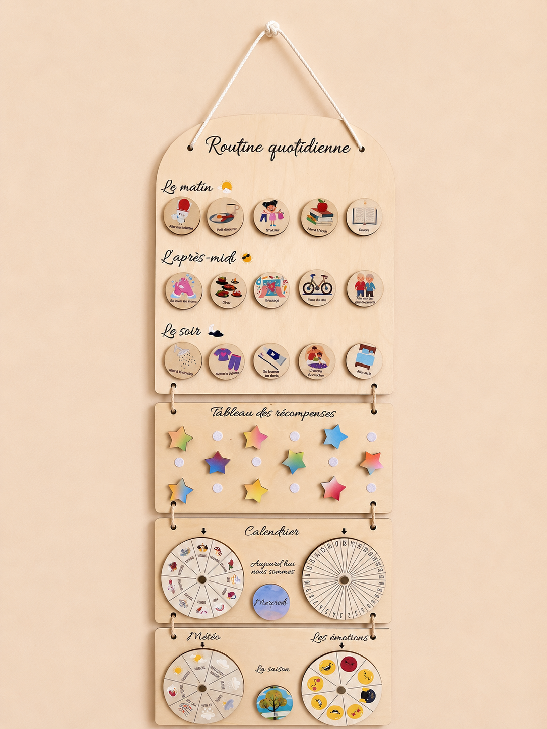 Ma routine quotidienne — Tableau éducatif personnalisable